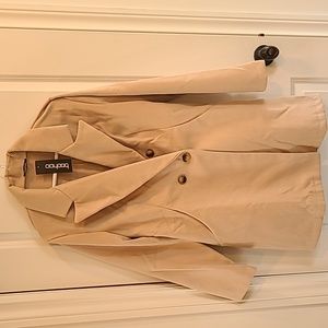 Boohoo Double Breasted Back Detail Wool Look Coat